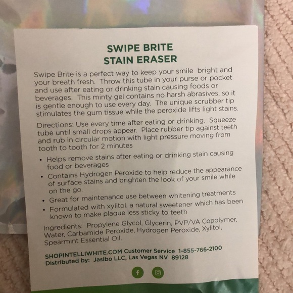 NEW INTELLI WHITE #smile right now swipe brite stain eraser.new never use - Picture 7 of 8